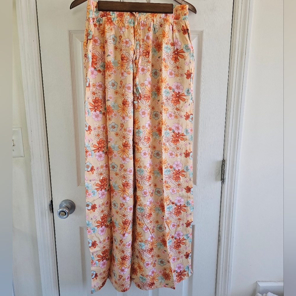 Lotus and Luna San Clemente Wide Leg Drawstring Pants